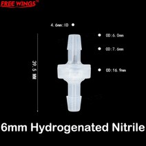 방화댐퍼 pvc배관자재 스프링이있는 체크 밸브 플라스틱 일방 통행 역류 방지 인라인 유체 연료 가스 액체 용, CHINA_6mm H | 10pcs