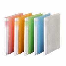 문화 F529-7 PP 반투명 클리어 화일 20P 파일홀더 화일홀더 반투, 종류:연두(2979)