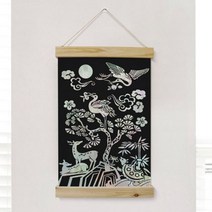 [천삼백케이] [꾸밈] cj973-우드스크롤40CmX60Cm-십장생