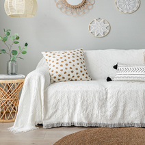 인디언 감성 캠핑 차박 담요 가죽 소파 리폼 안마의자 덮개 리클라이너 천 갈이 쇼파 커버 패브릭 감성캠핑 블랭킷 매트 북유럽 매트2인용 3인용 4인용 러그, 심플 와플, 그레이