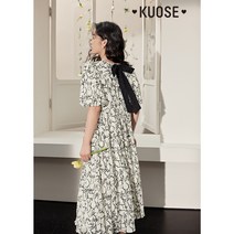 KUOSE 버니 패턴 드레스 원피스