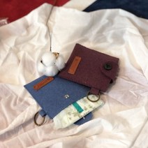 [바보사랑] 심플 생리대 파우치 만들기 키트, 색상:퍼플, 상세 설명 참조