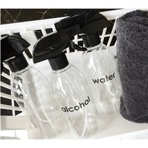 투명 분무기 500ml 3개 묶음 소독 스프레이분무기 알콜분무기, 투명캡