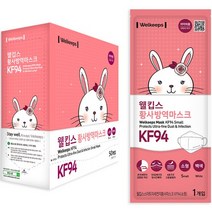 웰킵스 황사방역마스크 소형 KF94, 25개입, 1개, 백색