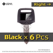 바이크키복사 보조키 열쇠복사 탑케이스 사이드 6Pcs 빈 키 오토바이 혼다 DIO 56 57 Z4 125 SCR100 W, 01 6 PCS Right