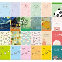 L자 종이 A4 홀더 화일 10매 PP 파일 문서보관 명화 캐릭터, [M02] 명화 카페테라스