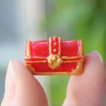 테라리움 만들기 재료 보물상자 장식 미니어처 어항 바다 꾸미기, 보물상자 레드