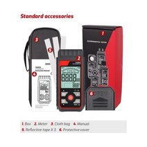 속도측정기 휴대용 디지털 타코미터 2.5-99999RPM 비접촉 레이저 회전 속도계 메모리 기능 모터 팬 세탁기용, [01] TA501A black, 01 TA501A black