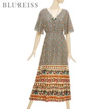 [블루레이스] 에스닉태슬장식롱원피스_BKM1OP4111