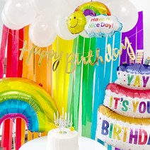 생일 홈 파티용품 풍선 가랜드 세트 포토존, 7. 무지개세트