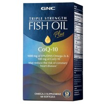GNC 트리플 스트렝스 피쉬 오일 코엔자임Q10 60캡슐