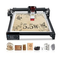 레이저 조각기 10W 출력 전력 레이저 절단기 80W 더 높은 정확도 레이저 조각기 400 400mm 레이저 조각기 나무 금속 직물 아크릴용 레이저 조각기 등, 4040-5W