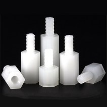 M4 화이트 나일론 육각 플라스틱 볼트 스탠드 PCB 고정 스텐스 스레드 절연 기둥 나사 스터드, 16mm (50Pcs), 1개
