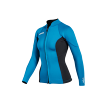 [서플로] 여성 HALO Blue - 네오프렌 상의 자켓 서핑 웻슈트 래쉬가드 타파 2mm, XS