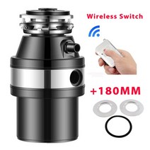 분쇄기 음식물 쓰레기 처리기 싱크대 주방 처리 370W 스테인레스 스틸 재료 음식 잔류 물, Wireless Adapter+미국