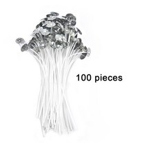 향초만들기100-20cm 양초 심지 무연 왁스 순수 코튼 코어 DIY 만들기 사전 파티 용품 50 개/2.6 개, 10 100pcs-12cm