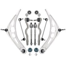 ASTARPRO 프론트 서스펜션 키트 하단 컨트롤 암+내부 외부 타이 로드 엔드+스웨이 바 링크+부싱 BMW E46 318i 320i 323Ci 328i 328Ci 323i 325