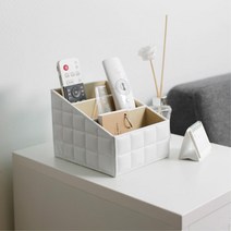 모던한 리모컨 정리함 회의실 가죽 연필꽂이 세미나실, 1개, 화이트