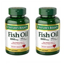 네이쳐스 바운티 피쉬 오일 무취 1000 Mg Natures Bounty Fish Oil Odorless 120정 2개
