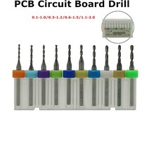 저렴한 10 개/대 0.1mm ~ 1.5mm 텅스텐 강철 카바이드 PCB 미니 드릴 비트 인쇄 회로 기판 CNC 기계, 07 PCB 0.5mm 10PCS