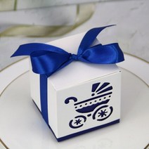 선물포장박스 종이박스 포장상자 사탕 마카롱 포장 2050100pcs 싸바리박스 48, 50개, 캐리지 딥 블루