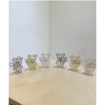 대전언니 1+1 [당일출고] 귀여운 곰돌이 메탈 집게핀 큐빅 진주 올림머리 반묶음 집게핀