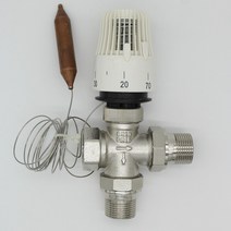 건식난방 에너지 절약 30-70 도 제어 바닥 난방 시스템 온도 조절 라디에이터 밸브 M30 x 1.5 원격 컨트롤러 3 방향, [02] DN32
