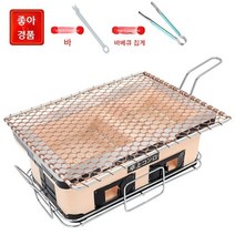고급 세라믹 원 사각 형 가정용 일본식 숯 불 꼬치 미니 화로 대 야끼니꾸 와규 규카츠 야외 캠핑 가족 2 3 인용 추천 바베큐 도자기 점토 오븐, 사각 탄두어 + 그릴 + 손잡이사각 구리 그릴
