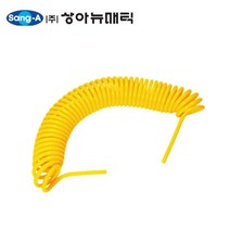 상아뉴매틱 폴리우레탄코일튜브 UC 08-05-100 12.7x8.5 상아 에어 호스 우레탄호스 (카플링별도) 노랑