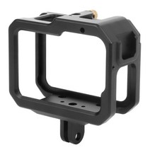 알루미늄 합금 하우징 케이지 보호 프레임 케이스 Clod 슈 마운트 1/4 홀 GoPro Hero 11 10 9 액션 카메라, [01] 블랙 컬러, [01] 범용