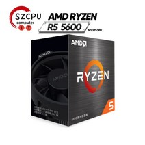 CPU AMD Ryzen 5 5600 R5 3.5 GHz 6 코어 12 스레드 CPU 프로세서 7NM L3 32M 100000000927 소켓 AM4 봉인, 한개옵션0