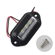 6LED 라이센스 번호판 조명 미등화물 트렁크 예의 태그 단계 램프 전구 흰색 자동차 트럭 SUV RV 트레일러, 01 1 Set, 01 1 Set