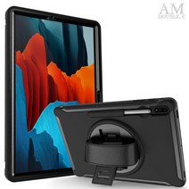 갤럭시탭 S A 8 7 6 5 FE 울트라 플러스 라이트 E 핸드스트랩 거치대 태블릿 하드 케이스, atn103 핑크