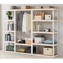 철제선반 창고 선반장 다용도 무볼트앵글 수납가구 철제가구 무볼트랙 철재선반 거실선반장 가방선반, 무볼트60 4단 화이트