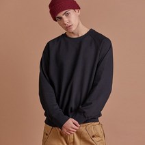 아템포 무지 맨투맨 린온미 레터링 자수 남녀공용 오버핏 맨투맨