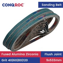 샌딩 벨트 융합 알루미나 지르아 그릿 30 피스 9x533mm 40 | 60 80 120, 02 80-Coarse_01 9x533mm