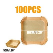 1인용 투명 에어프라이어 보이는 미니 투명 스텐레스 50100pcs 에어 프라이어 에어, 100pcs 정사각형 16cm