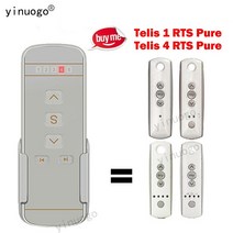 차단기 셔터 원격리모컨 Telis 4 rts 순수 433.42mhz 커튼 원격 제어 용 5 채널 telis 1 rts 순수 교체, 10개