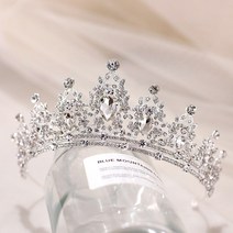 대용량마트 티아라큐빅 웨딩 왕관 브라이덜샤워 공주 왕관머리띠, 1-티아라01