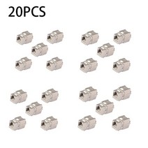 5pcs 네트워크 RJ45 Cat6 Cat7 키스톤 잭 모듈 360 학위 전체 차폐 RJ45 소켓 LSA 공구 무료 종료, 08 20PCS CAT7