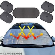 모하비더마스터 햇빛가리개 앞유리커버 햇빛차단 차박, 앞창외부장착6종세트