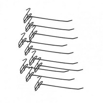 문 키 후크 내마모성 이동식 금속 안정적인 메쉬 패널 옷걸이 홈 장식 후크 10Pcs, Black 15cm