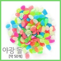 50개입 만들기 어항꾸미기 컬러 야광 돌 장식 부재료 부품 바닥 준비물 야광돌 정원 자갈 조약돌 부속