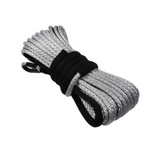 20m 윈치 케이블 케블라 견인 자동차 스트랩 트레일러 로프 ATV 오프로드 액세서리 12300lbs, 회색