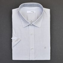 듀퐁셔츠 SE3MM21HS317SGY 컴퍼터블 착용감이 좋은 순면 스트라이프 반팔 슬림 핏 셔츠(반소매)