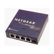 Netgear EN104TP 4-포트 10 Mbps 이더넷 허브 RJ-45 업링크 버튼 포함