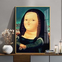 인테리어 모나리자의 미소 그림 재미 현관 캐릭터 벽걸이 호텔 의 지방 버전 액자, E
