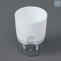 socean 투명컵 받침대 저면관수 화분 화이트 8.5x11.5cm 자동 급수기 식물 플랜트 팟 선인장 스투키 화분 미니 테이블
