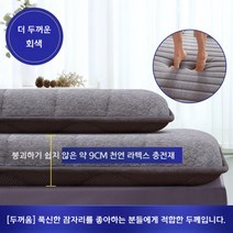 토퍼 매트리스 유럽 접이식 트윈 침대 매트, 싱글 그레이 9cm
