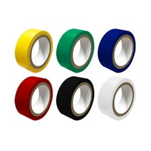컬러 PVC 전기테이프 18mmX4m 6개세트(PVC001) 2세트, 컬러PVC전기테이프18mmX4m6개세트(PVC001)